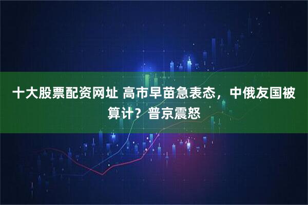 十大股票配资网址 高市早苗急表态，中俄友国被算计？普京震怒